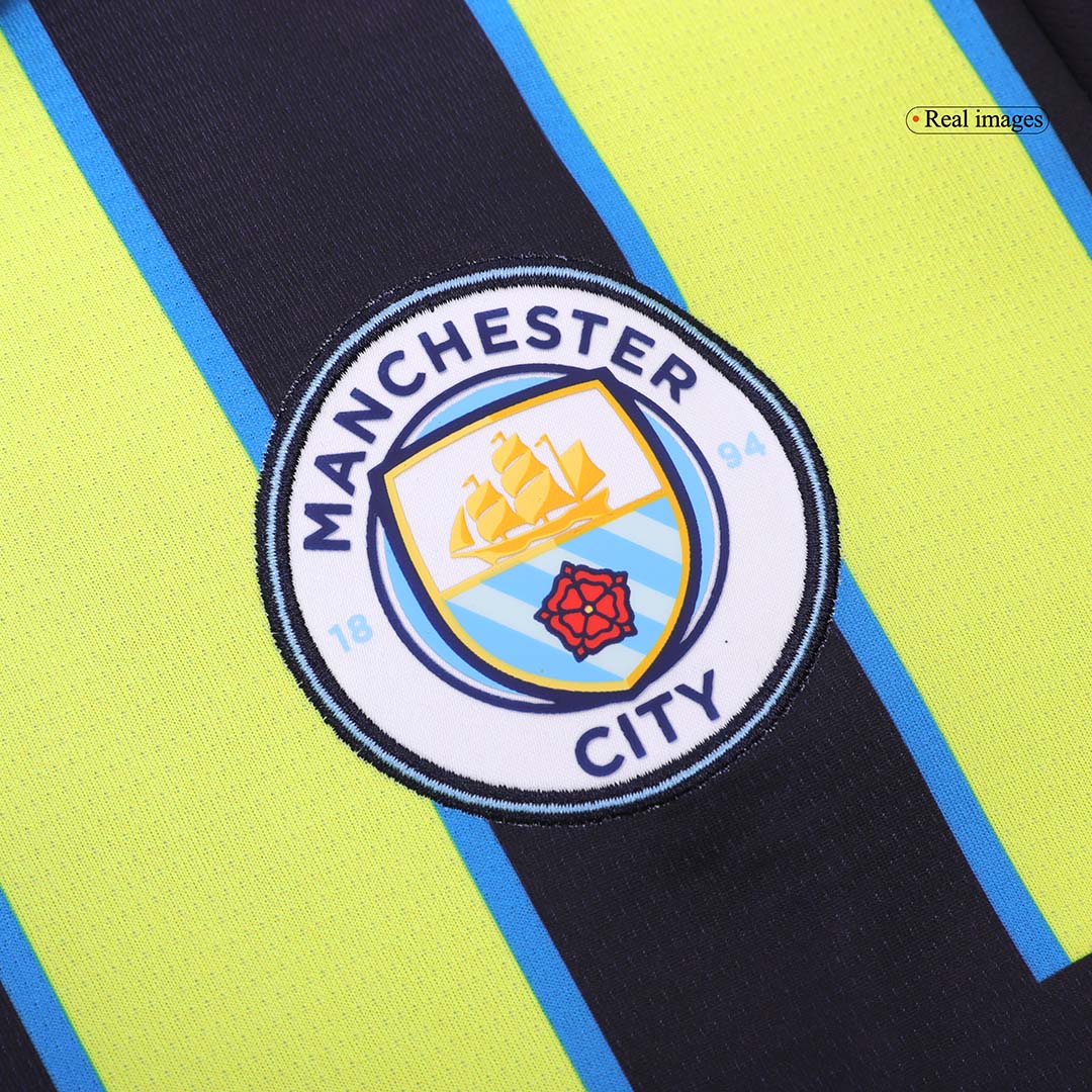 Manchester City Away Soccer Jersey Kit(Jersey+Shorts) 2024/25 Top Soccer Jerseys Store