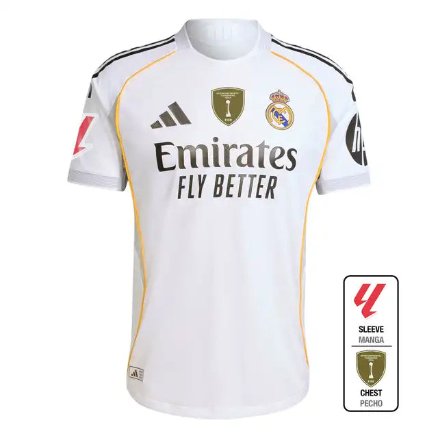 Player Version Real Madrid Home Soccer Jersey 2025/26