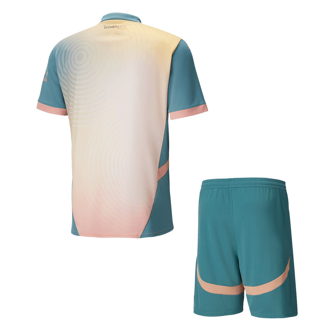 Manchester City Fourth Away Soccer Jersey Kit(Jersey+Shorts) 2024/25 - Definitely City Top Soccer Jerseys Store