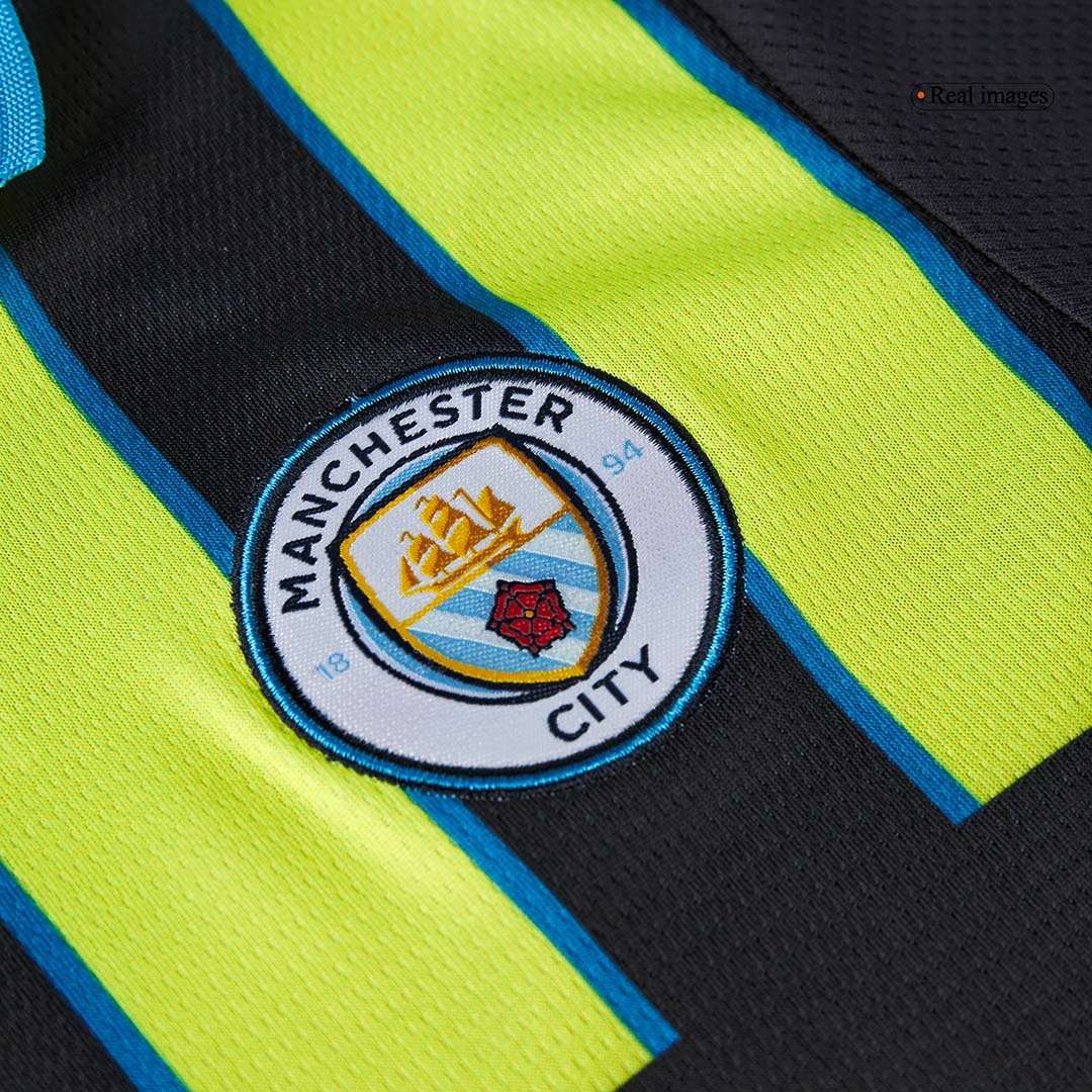 Kid's Manchester City Away Soccer Jersey Kit(Jersey+Shorts) 2024/25 Top Soccer Jerseys Store