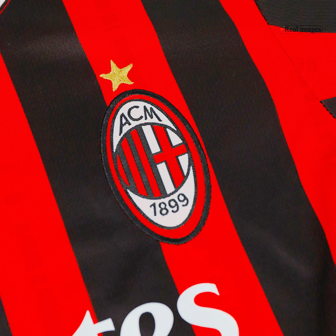 Kid's AC Milan Home Soccer Jersey Kit(Jersey+Shorts) 2024/25 Top Soccer Jerseys Store