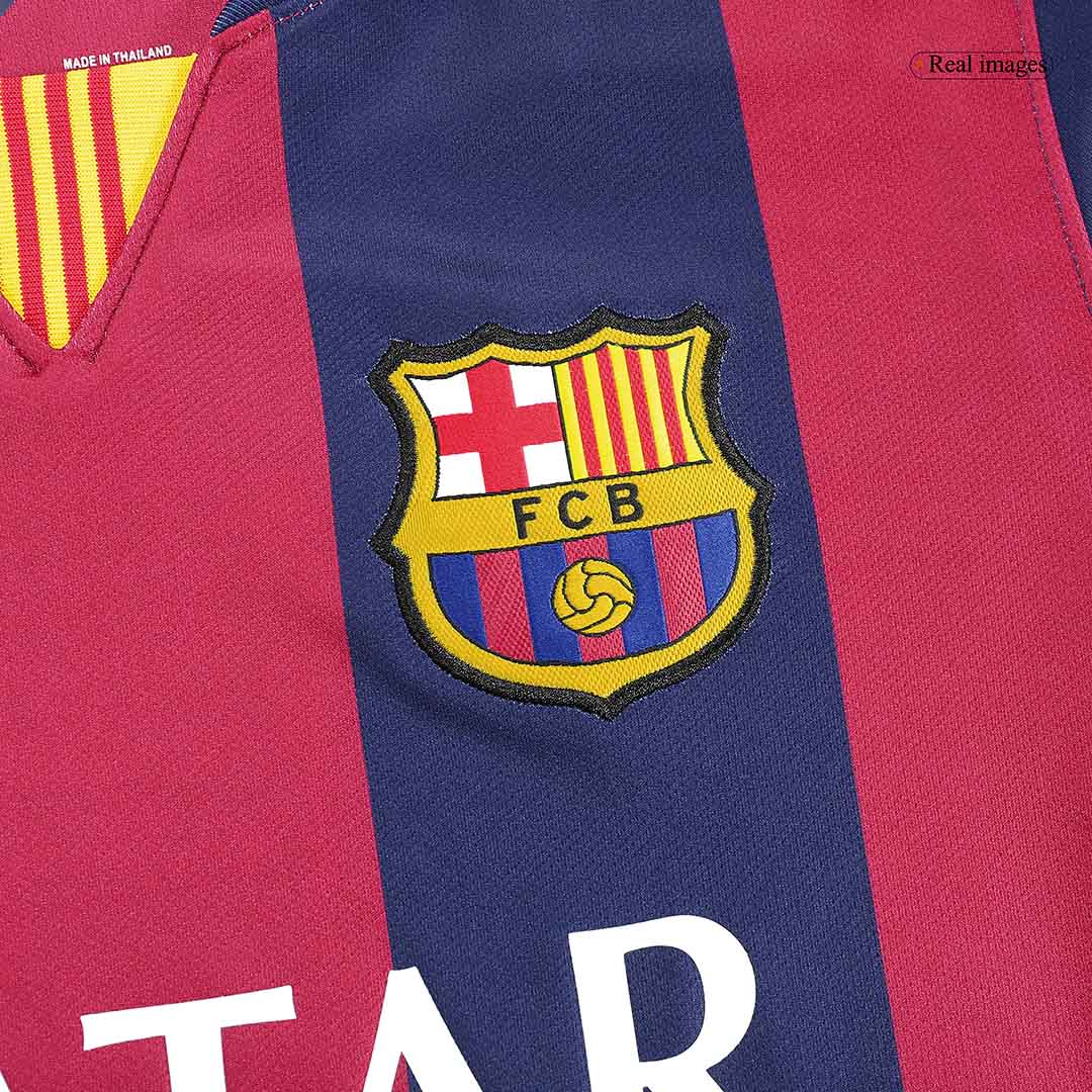 Retro MESSI #10 2014/15 Barcelona Home Long Sleeve Soccer Jersey Top Soccer Jerseys Store