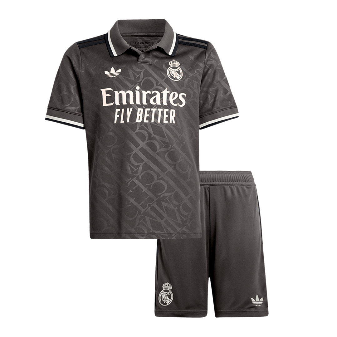 Kid's Real Madrid Third Away  Soccer Jersey Kit(Jersey+Shorts) 2024/25 Top Soccer Jerseys Store