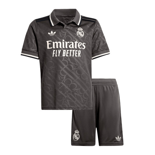 Kid's Real Madrid Third Away  Soccer Jersey Kit(Jersey+Shorts) 2024/25 Top Soccer Jerseys Store