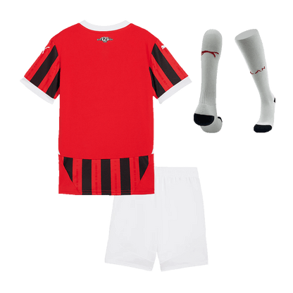 Kid's AC Milan Home  Soccer Jersey Kit(Jersey+Shorts+Socks) 2024/25 Top Soccer Jerseys Store