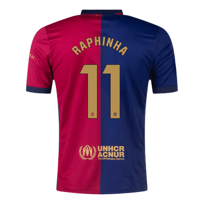 RAPHINHA #11 Barcelona Home  Soccer Jersey 2024/25 Top Soccer Jerseys Store