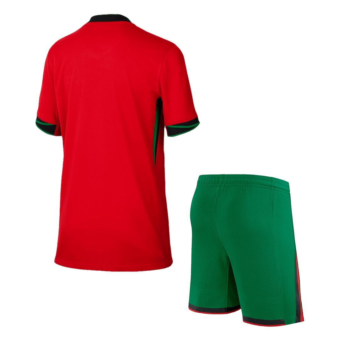 Kid's Portugal Home Jerseys Kit(Jersey+Shorts) Euro 2024