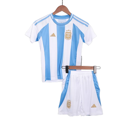 Argentina Home Kids Soccer Jerseys Kit Copa America 2024