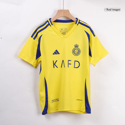 Kid's RONALDO #7 Al Nassr Home  Soccer Jersey Kit(Jersey+Shorts+Socks) 2024/25 - ACL Top Soccer Jerseys Store