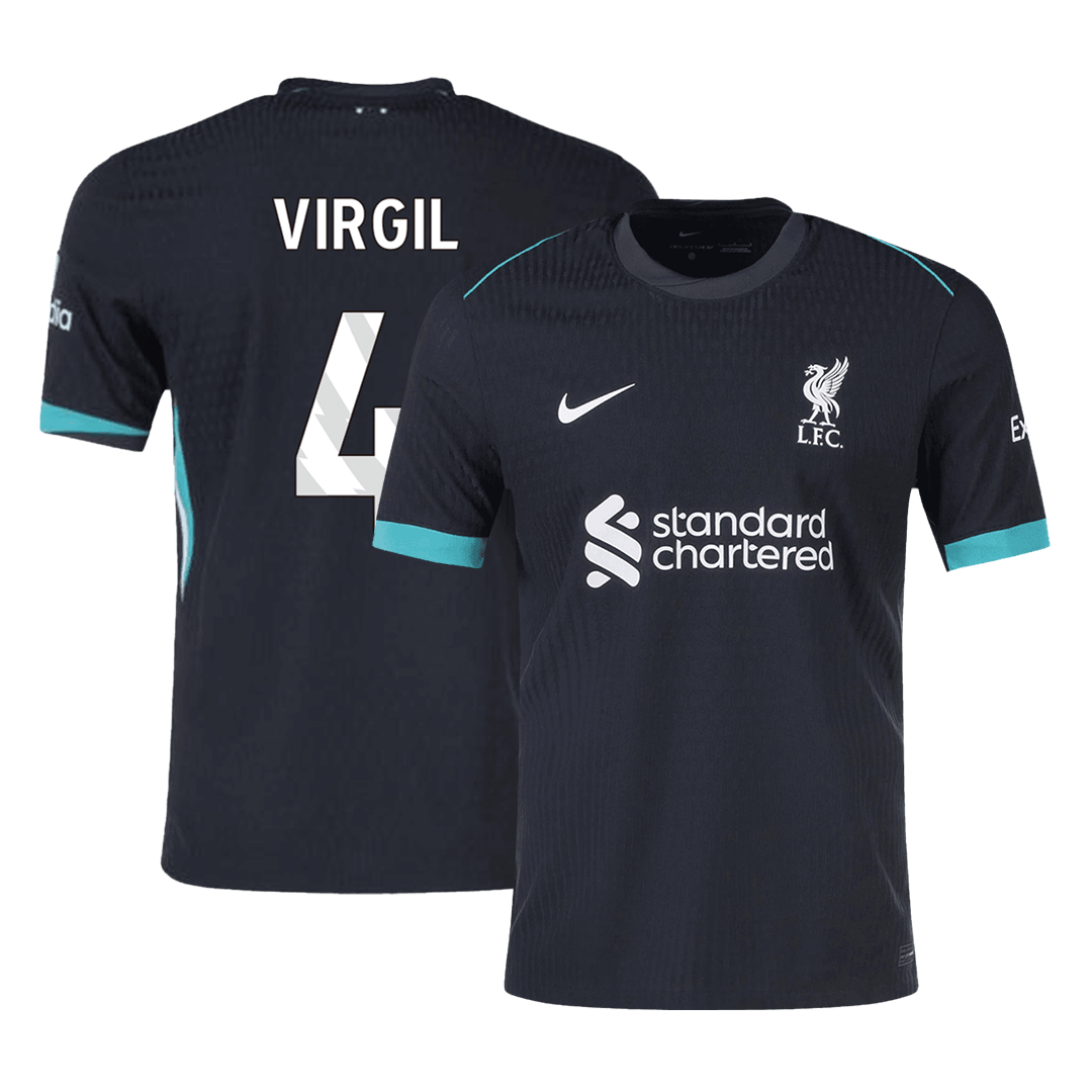 Player Version VIRGIL #4 Liverpool Away  Soccer Jersey 2024/25 Top Soccer Jerseys Store