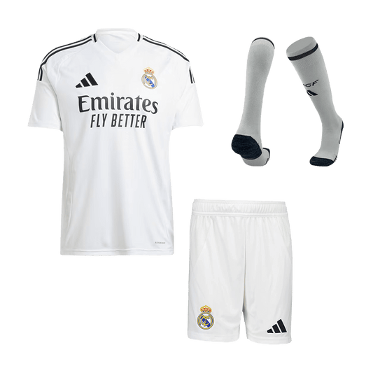 Real Madrid Home  Soccer Jersey Kit(Jersey+Shorts+Socks) 2024/25 Top Soccer Jerseys Store