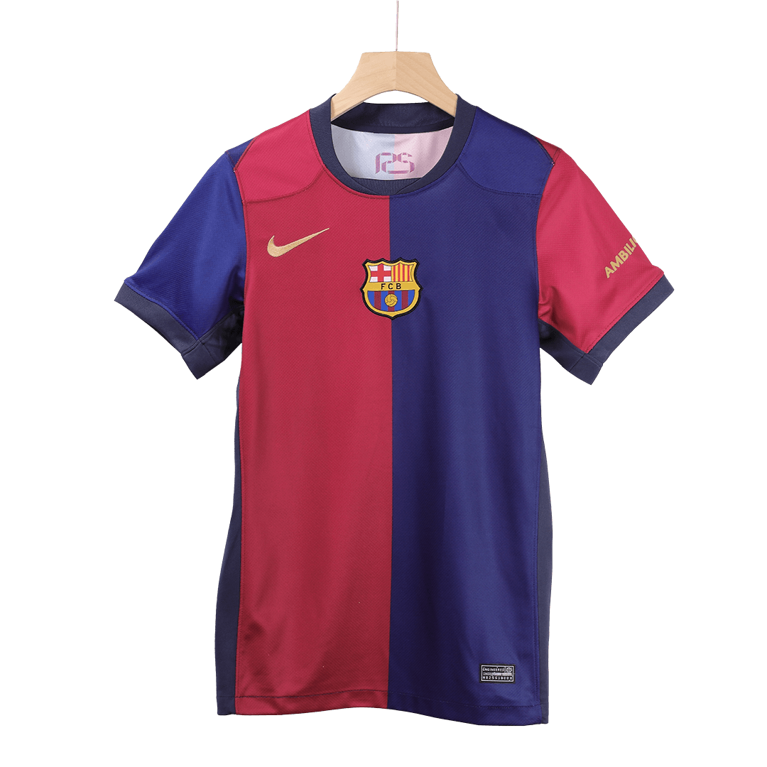 GAVI #6 Barcelona Home  Soccer Jersey 2024/25- Spotify Logo Without Text Top Soccer Jerseys Store
