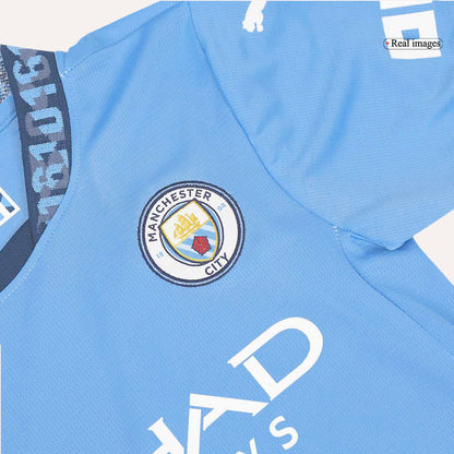 Kid's Manchester City Home  Soccer Jersey Kit(Jersey+Shorts) 2024/25 Top Soccer Jerseys Store