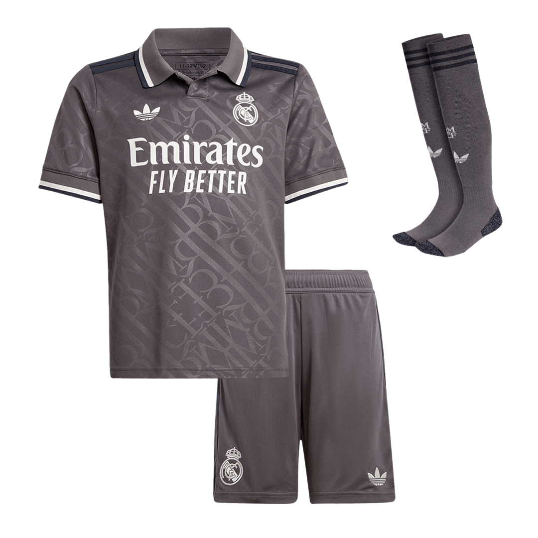 Kid's Real Madrid Third Away  Soccer Jersey Kit(Jersey+Shorts+Socks) 2024/25 Top Soccer Jerseys Store