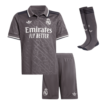 Kid's Real Madrid Third Away  Soccer Jersey Kit(Jersey+Shorts+Socks) 2024/25 Top Soccer Jerseys Store
