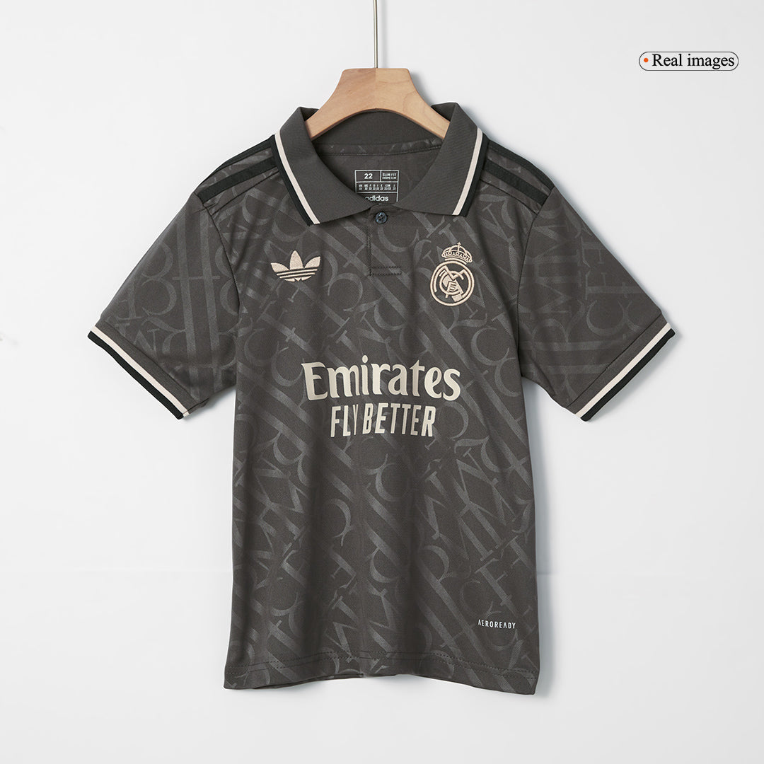 Kid's Real Madrid Third Away  Soccer Jersey Kit(Jersey+Shorts+Socks) 2024/25 Top Soccer Jerseys Store