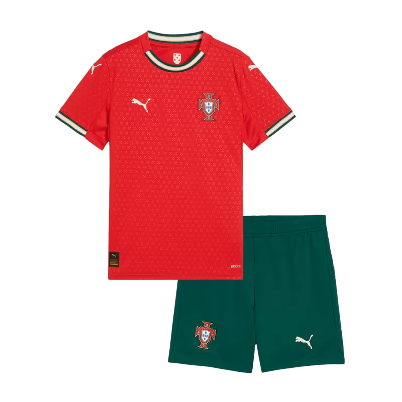Portugal Home Soccer Jerseys Kids Kit 2025