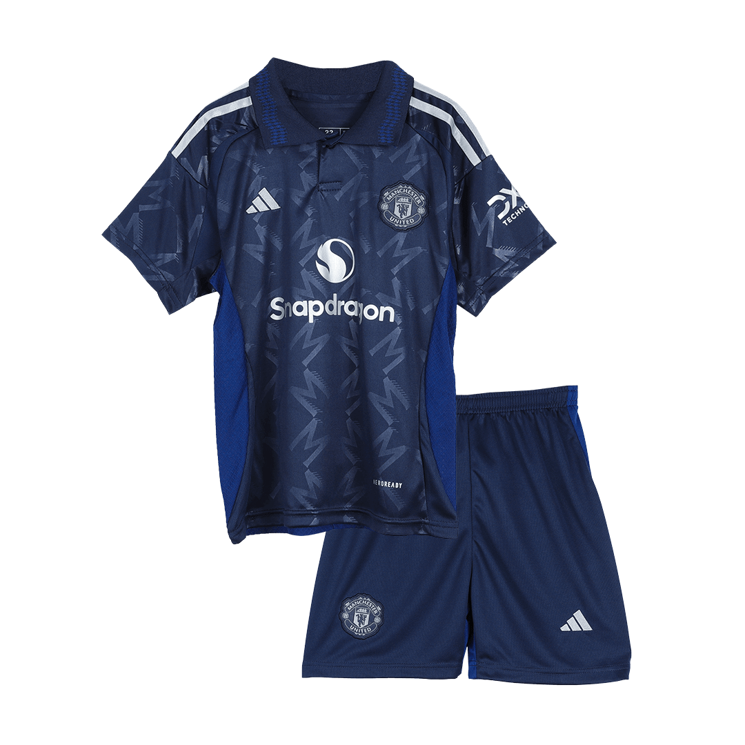 Kid's Manchester United Away  Soccer Jersey Kit(Jersey+Shorts) 2024/25 Top Soccer Jerseys Store