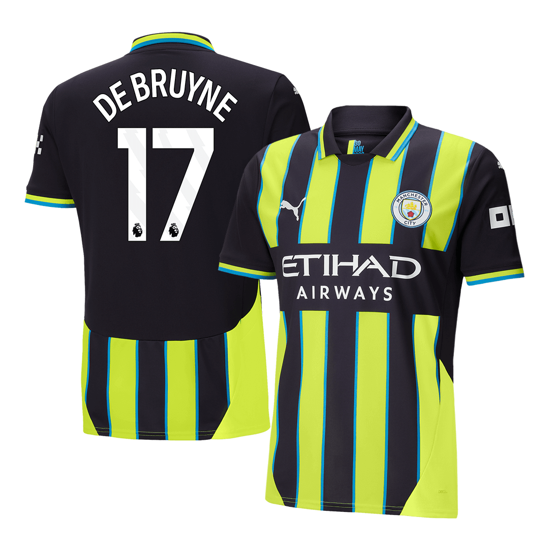 DE BRUYNE #17 Manchester City Away  Soccer Jersey 2024/25 Top Soccer Jerseys Store