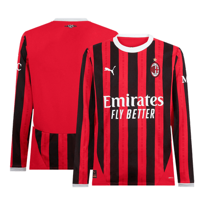 AC Milan Home Long Sleeve  Soccer Jersey 2024/25 Top Soccer Jerseys Store