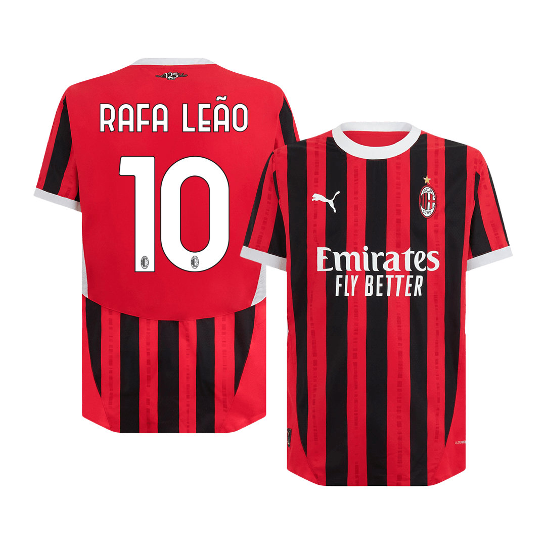 Player Version RAFA LE?O #10 AC Milan Home  Soccer Jersey 2024/25 Top Soccer Jerseys Store