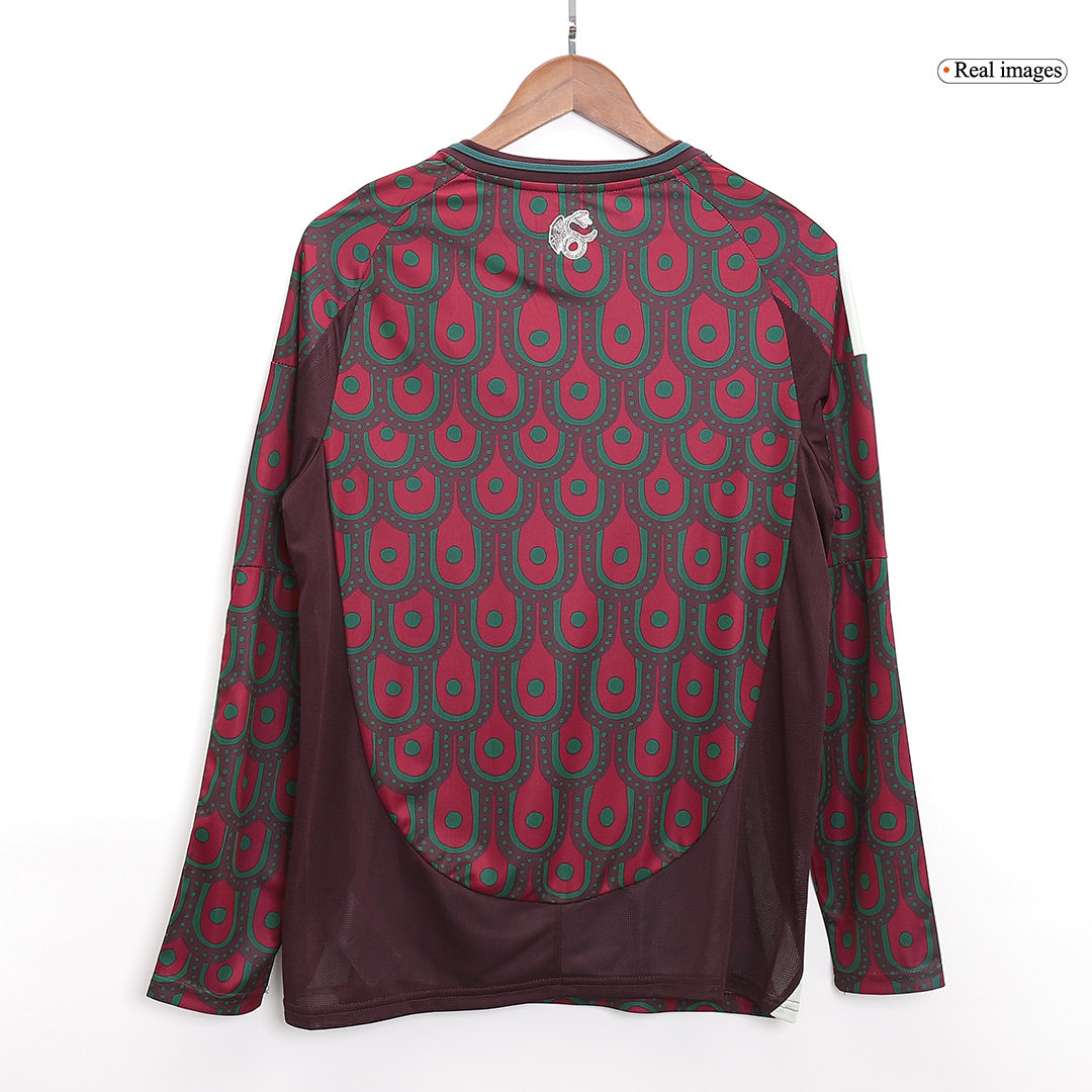 Men's Mexico Home Long Sleeve Soccer Jersey Copa América 2024 Top Soccer Jerseys Store