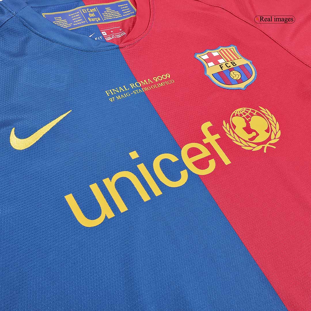 Retro ETO'O #9 2008/09 Barcelona Home Long Sleeve  Soccer Jersey- UCL Final Top Soccer Jerseys Store