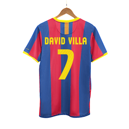 Retro DAVID VILLA #7 2010/11 Barcelona Home  Soccer Jersey Top Soccer Jerseys Store