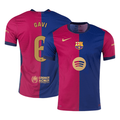 Player Version GAVI #6 Barcelona Home  Soccer Jersey 2024/25 - Spotify Logo Without Text Top Soccer Jerseys Store