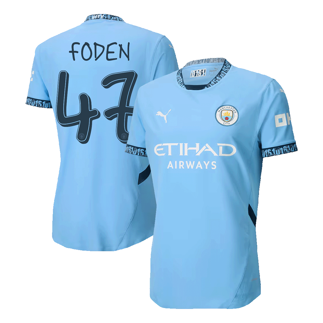 Player Version FODEN #47 Manchester City Home  Soccer Jersey 2024/25 - UCL Top Soccer Jerseys Store