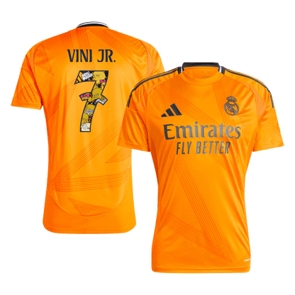 VINI JR. #7 Real Madrid Away  Soccer Jersey 2024/25 - Bear Champ Font Top Soccer Jerseys Store