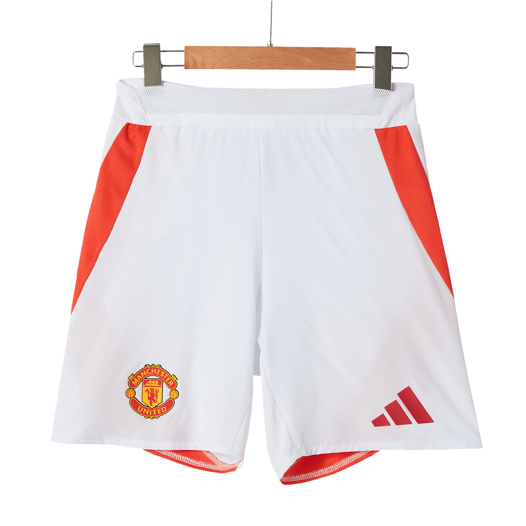 Player Version Manchester United Home Soccer Shorts 2024/25 Top Soccer Jerseys Store