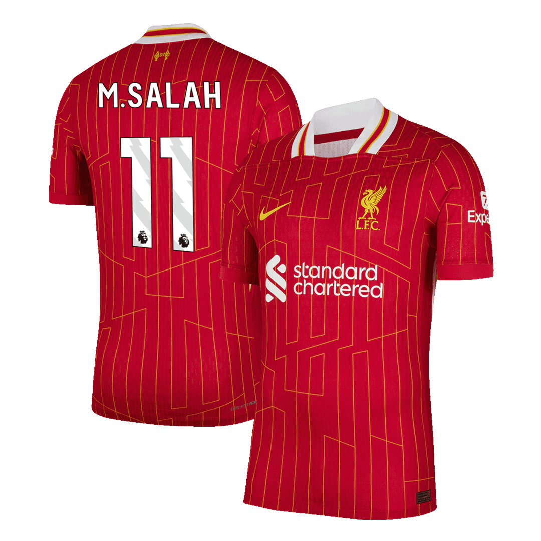 Player Version M.SALAH #11 Liverpool Home  Soccer Jersey 2024/25 Top Soccer Jerseys Store