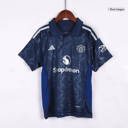 Kid's Manchester United Away  Soccer Jersey Kit(Jersey+Shorts) 2024/25 Top Soccer Jerseys Store