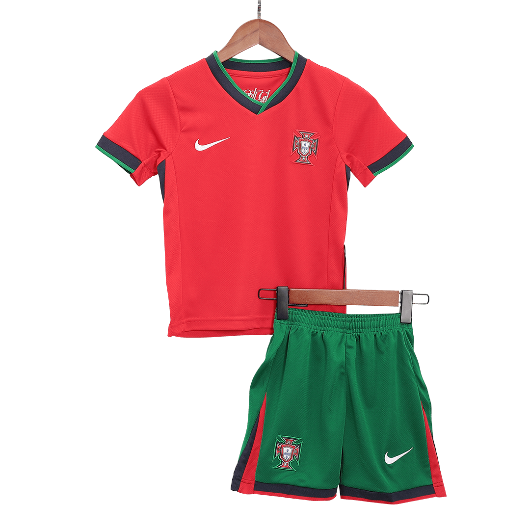 Kid's Portugal Home Jerseys Full Kit Euro 2024
