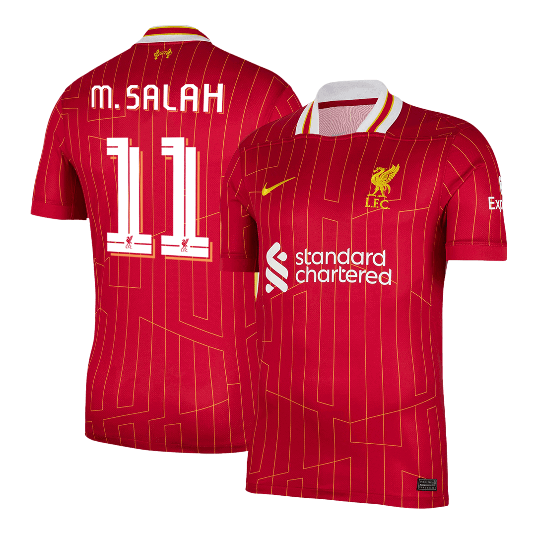 M.SALAH #11 Liverpool Home  Soccer Jersey 2024/25 - UCL Top Soccer Jerseys Store