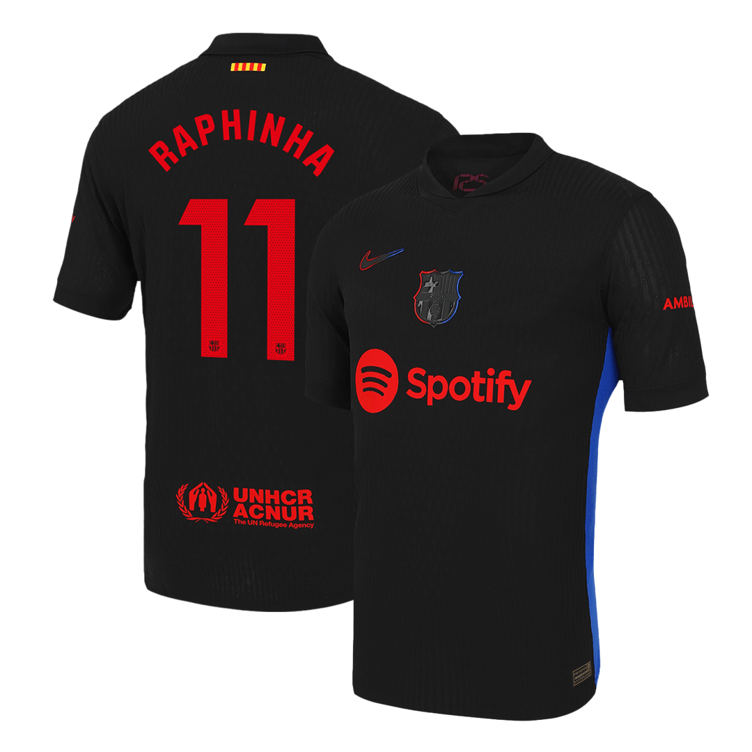 Player Version RAPHINHA #11 Barcelona Away  Soccer Jersey 2024/25 Top Soccer Jerseys Store