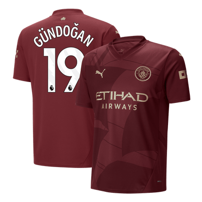 G?NDO?AN #19 Manchester City Third Away  Soccer Jersey 2024/25 Top Soccer Jerseys Store