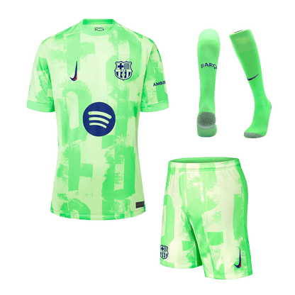 Barcelona Third Away  Soccer Jersey Kit(Jersey+Shorts+Socks) 2024/25- (Spotify Logo Without Text) Top Soccer Jerseys Store