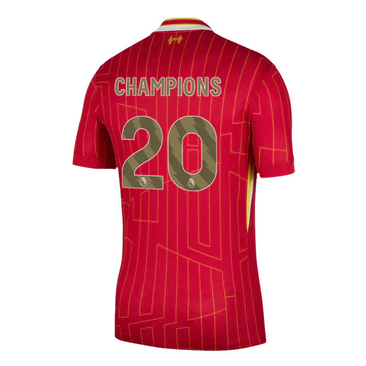 Liverpool FC Custom Number Home Soccer Jersey 2024/25 | Premier League Champions Go Soccer World Shop