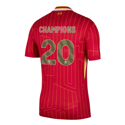 Liverpool FC Custom Number Home Soccer Jersey 2024/25 | Premier League Champions Go Soccer World Shop