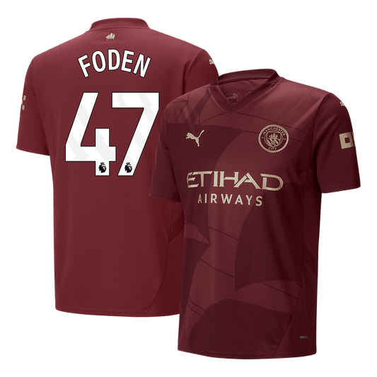 FODEN #47 Manchester City Third Away  Soccer Jersey 2024/25 Top Soccer Jerseys Store