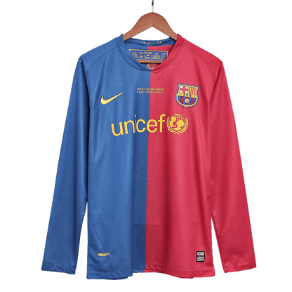 Retro ETO'O #9 2008/09 Barcelona Home Long Sleeve  Soccer Jersey- UCL Final Top Soccer Jerseys Store