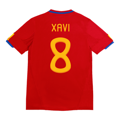 Retro XAVI #8 2010 Spain Home  Soccer Jersey Top Soccer Jerseys Store
