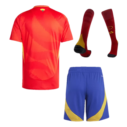 Spain Home Soccer Jersey Kit(Jersey+Shorts+Socks) 2024/25