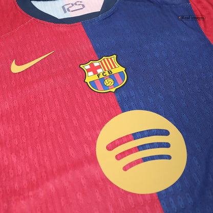Player Version GAVI #6 Barcelona Home  Soccer Jersey 2024/25 - Spotify Logo Without Text Top Soccer Jerseys Store