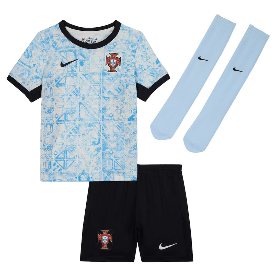 Kid's Portugal Away Jerseys Full Kit Euro 2024(Short+ Shorts+sock)