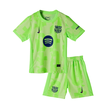 Kid's Barcelona Third Away  Soccer Jersey Kit(Jersey+Shorts) 2024/25 - UCL (Spotify Logo Without Text) Top Soccer Jerseys Store