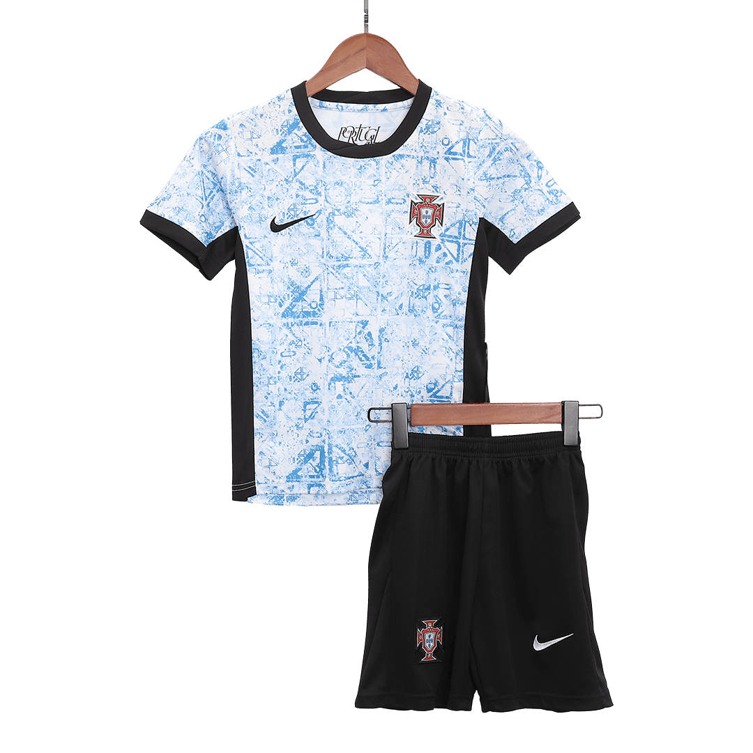 Kid's Portugal Away Kit(Jersey+Shorts) Euro 2024