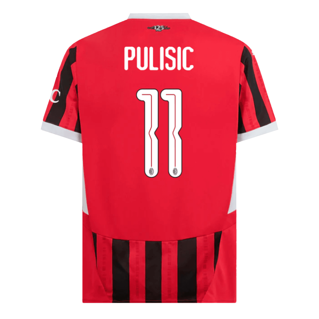 PULISIC #11 AC Milan Home  Soccer Jersey 2024/25 - UCL Top Soccer Jerseys Store